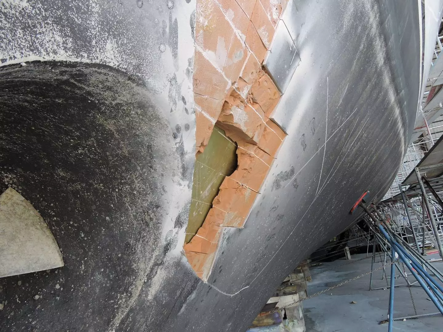 underside of a ship